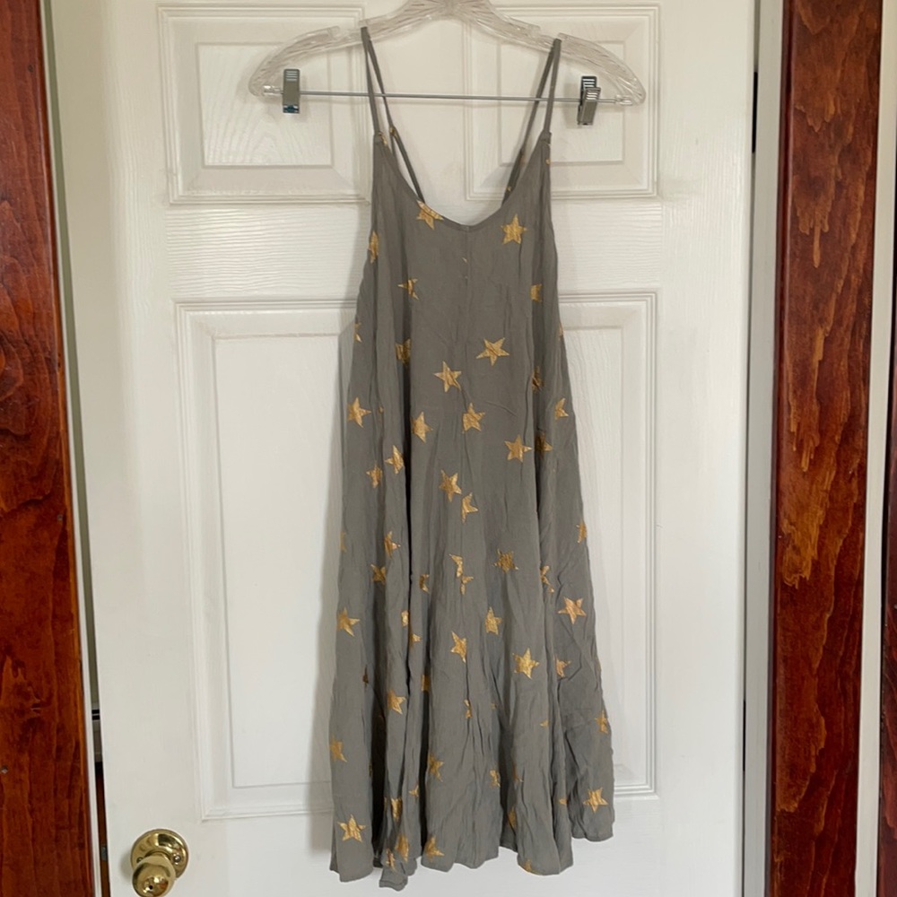 Strappy, starry summer dress.
